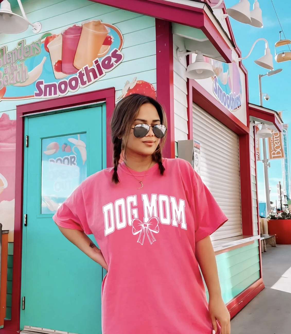 Dog Mom Varsity Bow