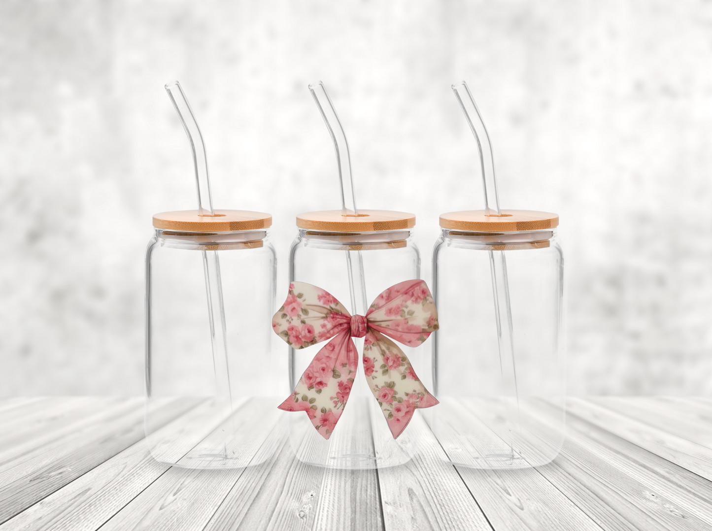 Pink Floral Bow