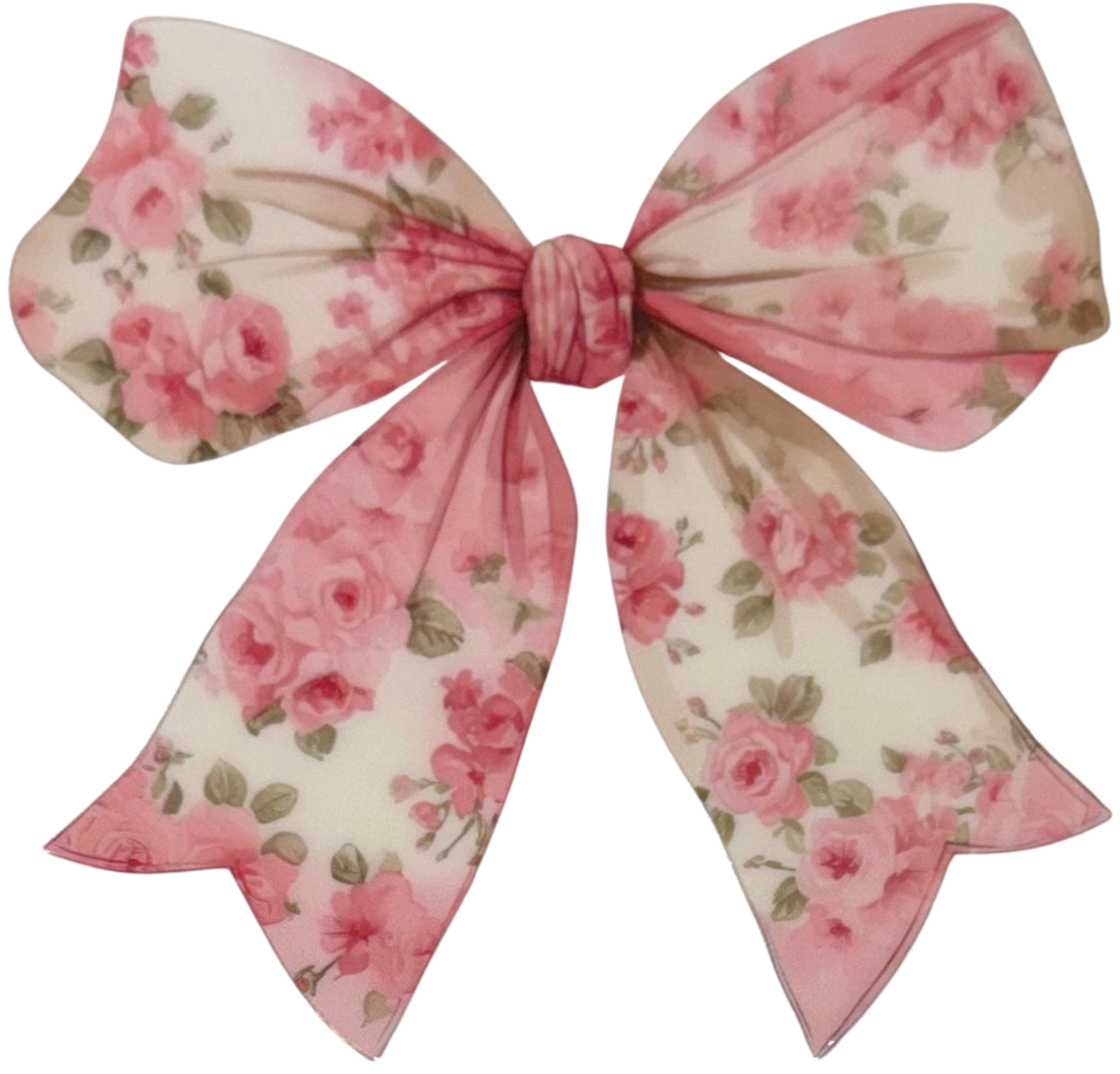 Pink Floral Bow
