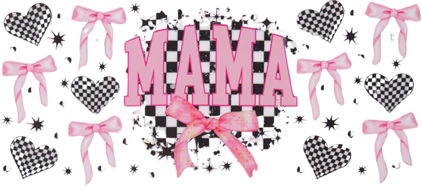 Pink Checkered Mama Bow