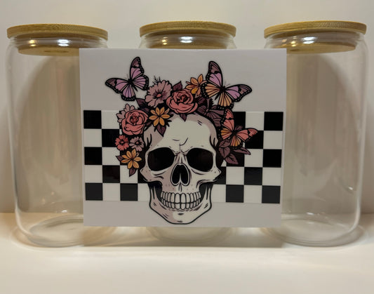 Flower / Checkered Skull