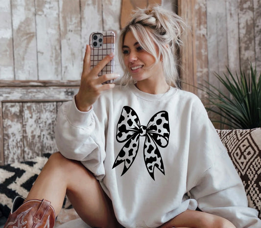 Cow Print Bow