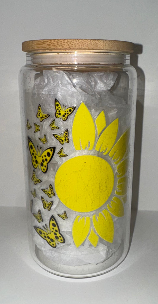 Yellow Flower and Butterflys