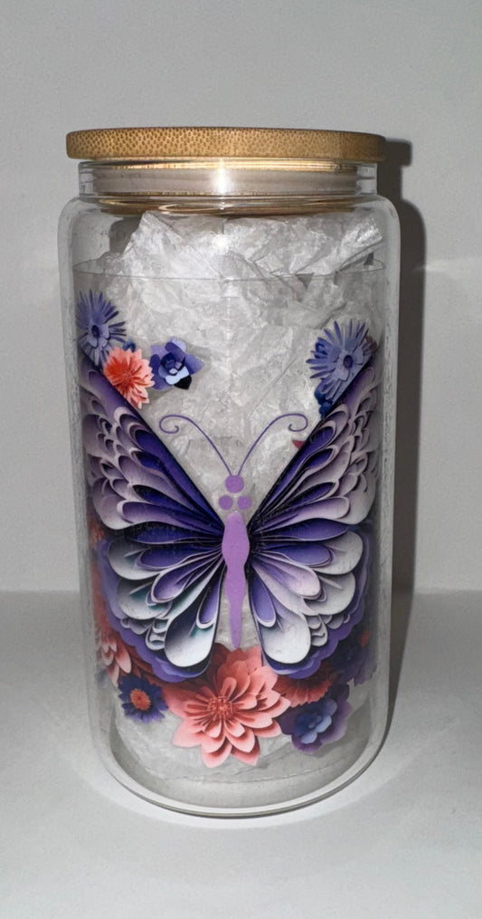 Floral Purple Butterfly
