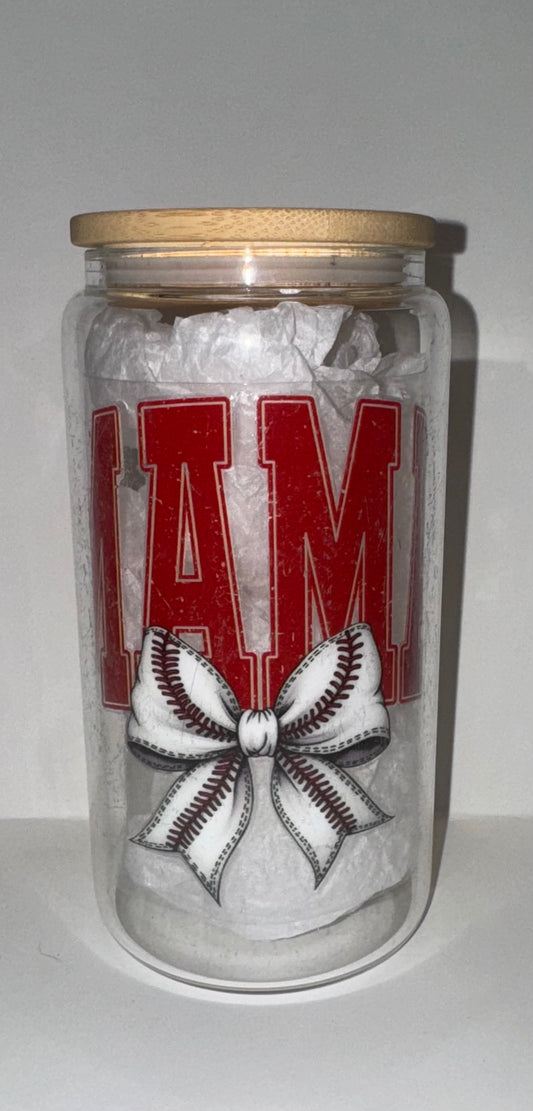 Mama Baseball Bow