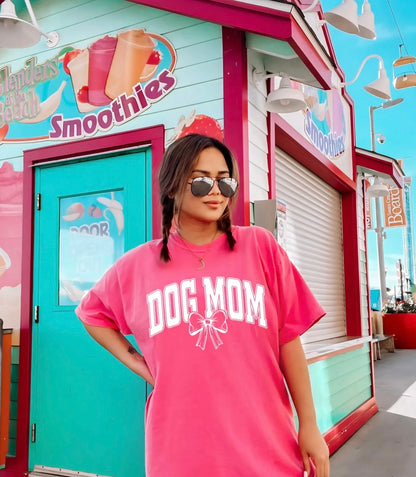Dog Mom Varsity Bow