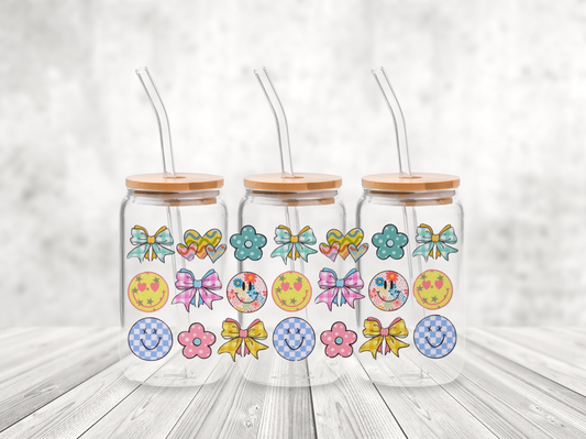 Cute Retro Smiley and Bows