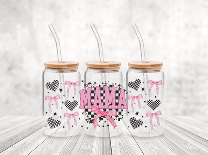 Pink Checkered Mama Bow