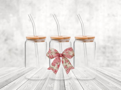 Pink Floral Bow