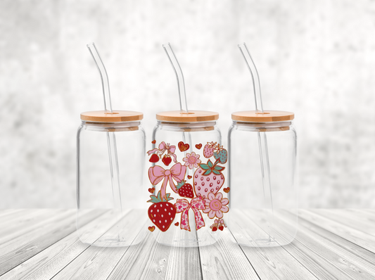 Strawberries, Flowers, and Bows