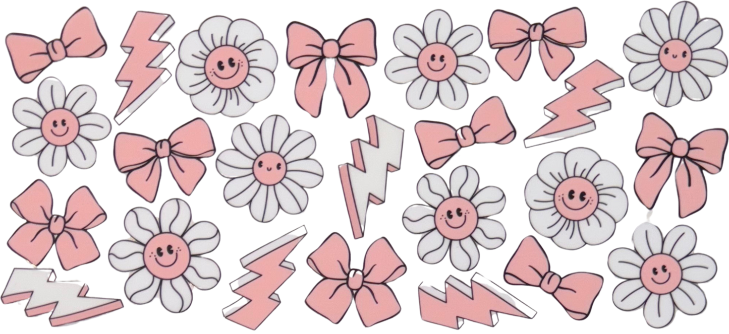 Pink Bows and Flowers