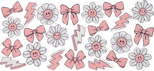 Pink Bows and Flowers