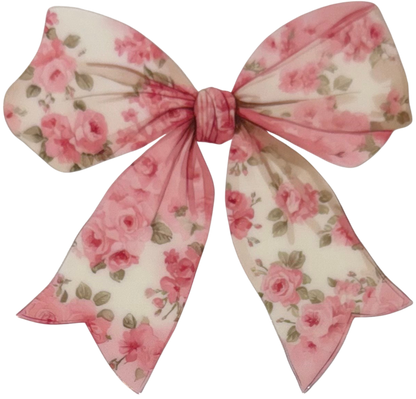 Pink Floral Bow