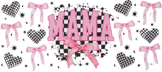 Pink Checkered Mama Bow