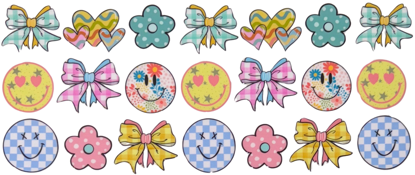 Cute Retro Smiley and Bows